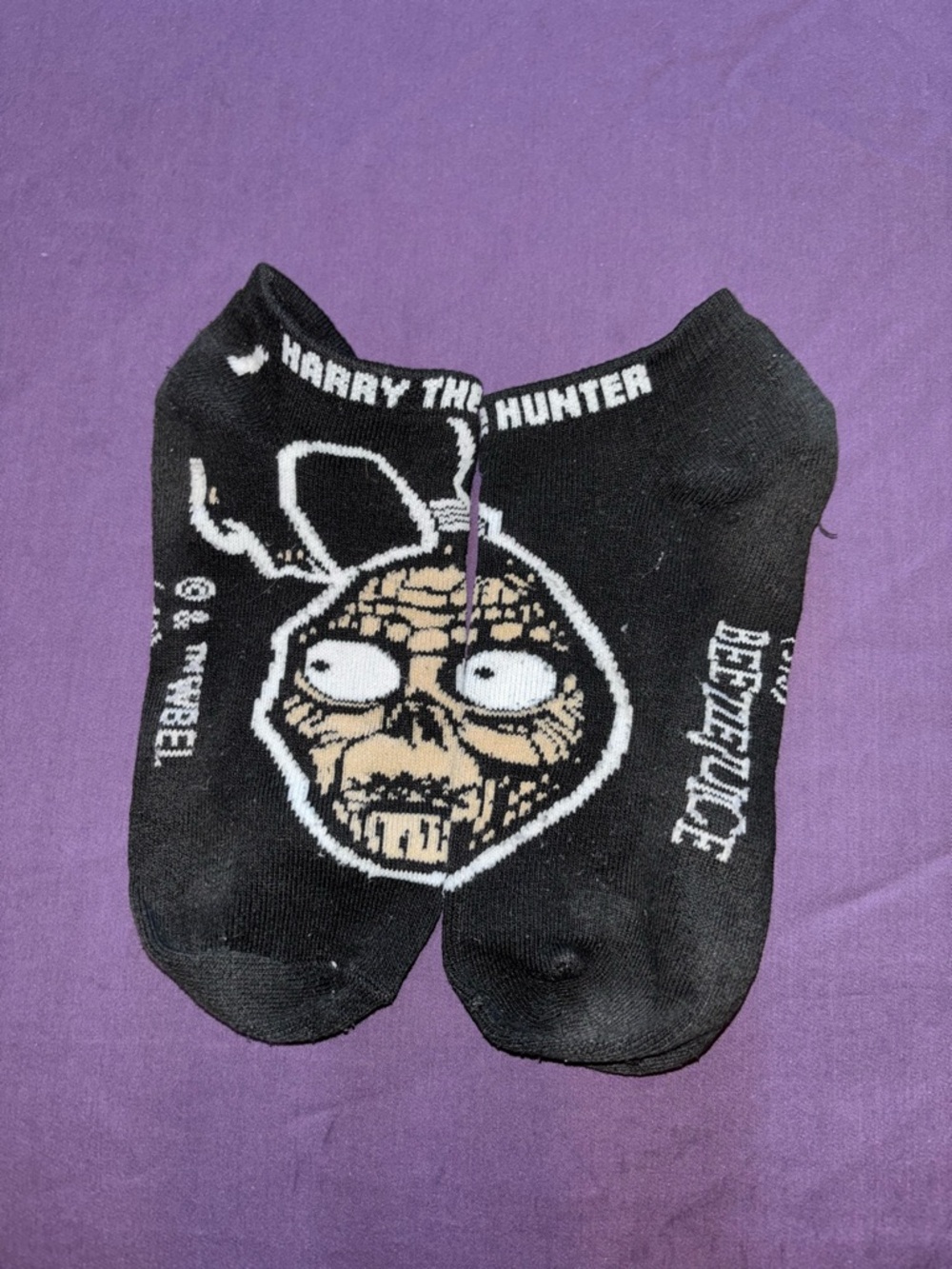 Harry the Hunter Beetlejuice Graphic No-Show Socks - Black